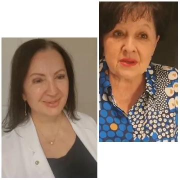 Two Women Posing for the Camera