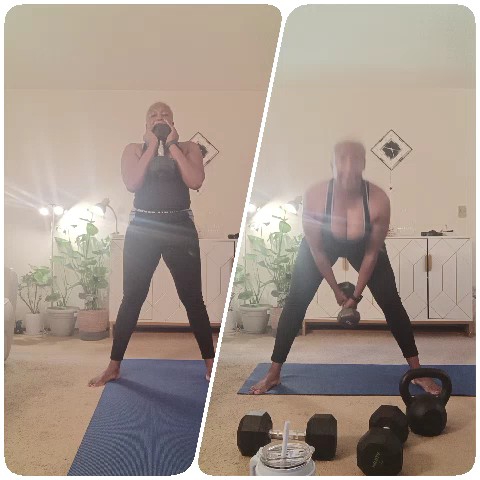 Indoor Exercise with Kettlebell