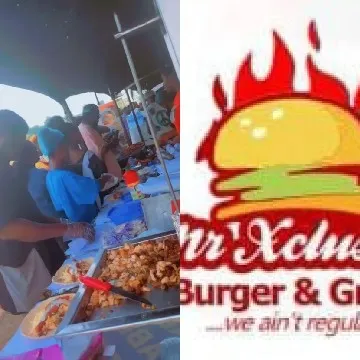 Food Stall and Burger Logo