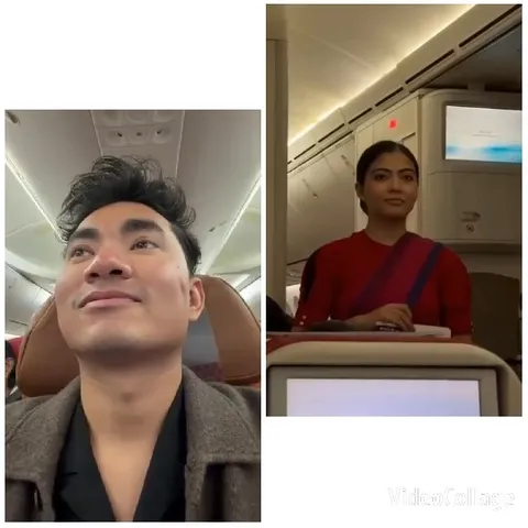 Airplane Seat and Flight Attendant