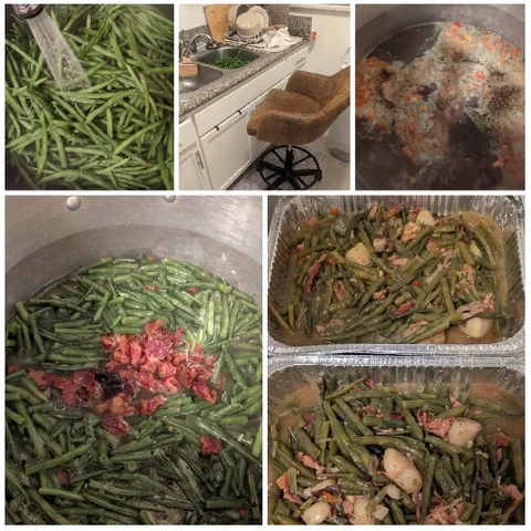 Cooking Green Beans with Bacon