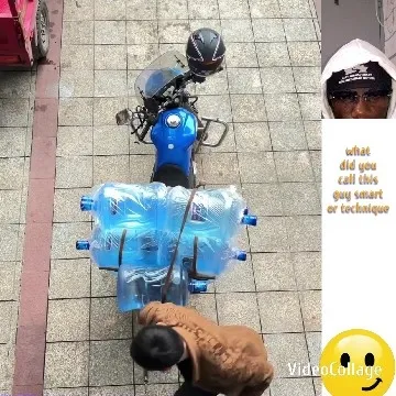 Loading Motorcycle with Bottles