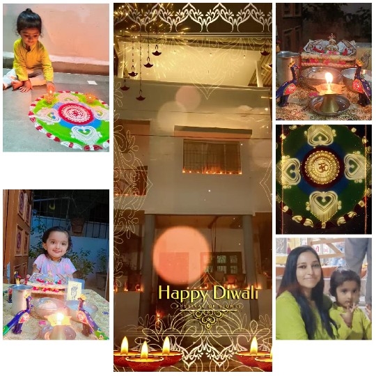 Diwali Celebration with Colorful Decor