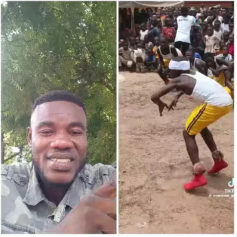 Smiling Outdoors with Dance Performance