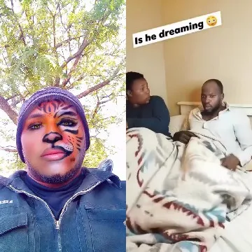 Tiger Face Paint and Bedroom Scene