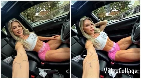 Woman in Car with Fit Look