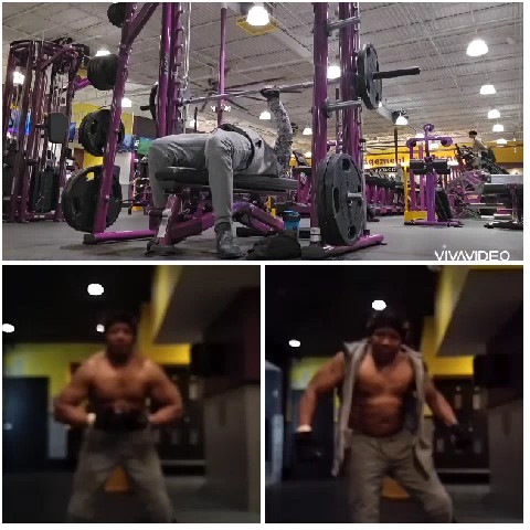 Gym Workout and Flexing Muscles
