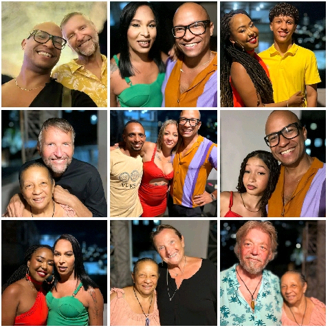 Cheerful Group in Colorful Outfits