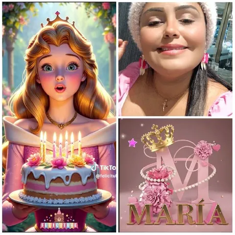 Animated Princess and Happy Woman