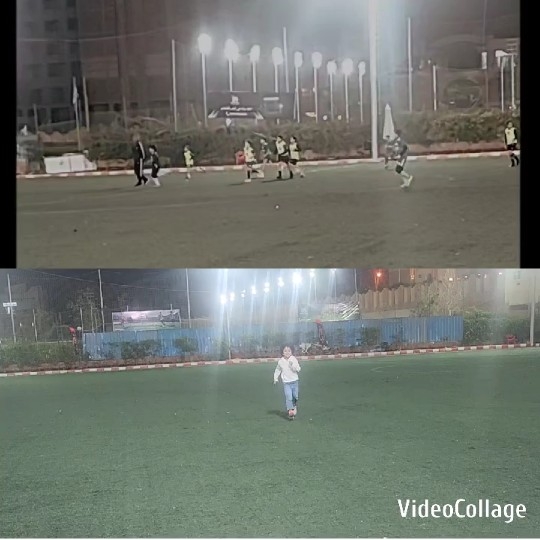 Soccer Game Under Bright Lights