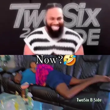 Smiling Person and Humorous Couch Scene