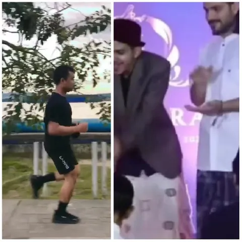 Jogging in Nature and Celebration