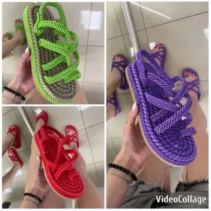 Rope Sandals Held with Reflection