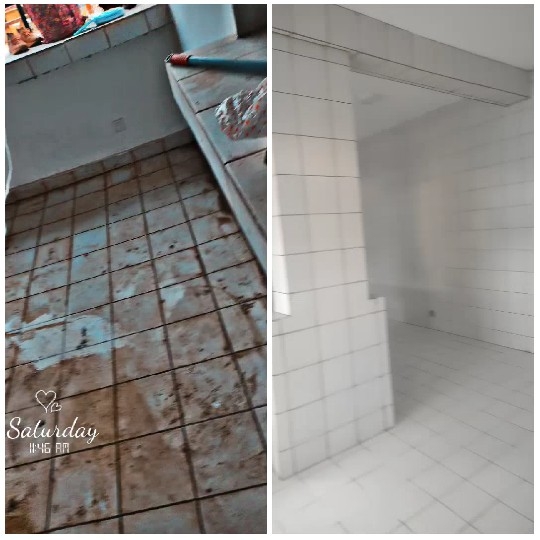 Before and After Tiled Floor