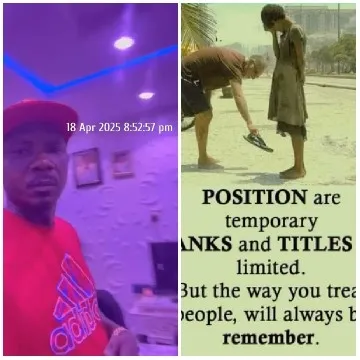 Red Shirt Man and Barefoot Person