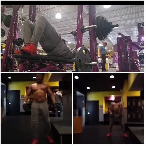 Gym Workout in Various Poses