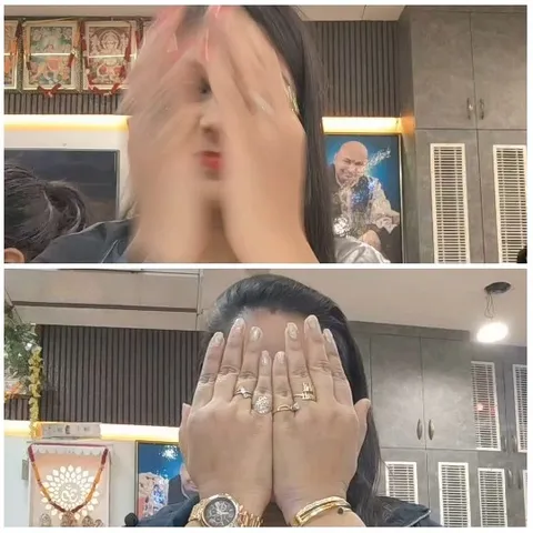 Expressions Behind Hands Indoors