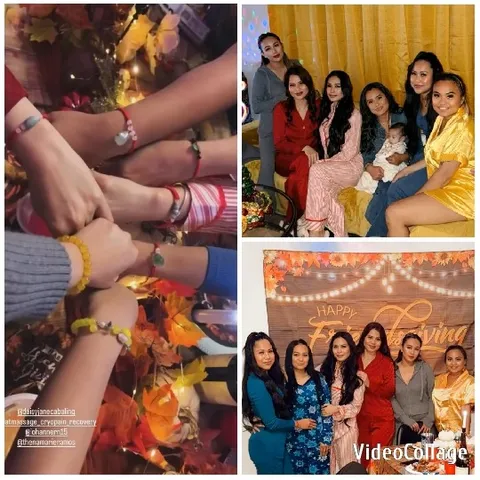 Friendsgiving Celebration with Colorful Outfits