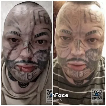 Facial Tattoos on Person's Face