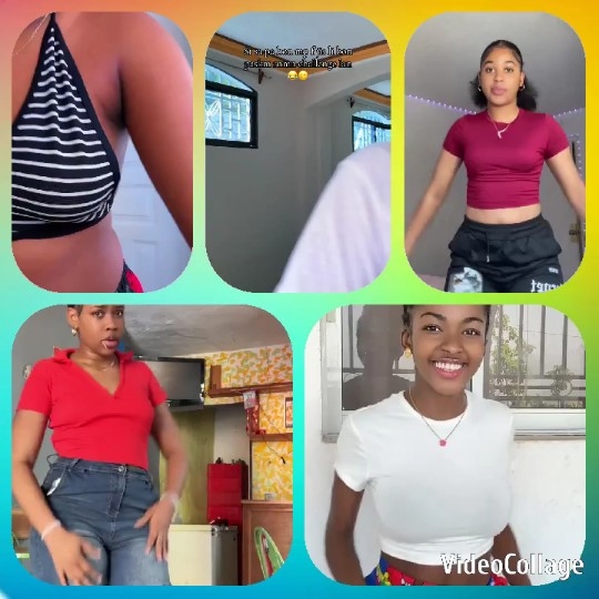 Dancing Women Against Colorful Background