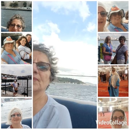 Woman with Glasses in Different Settings