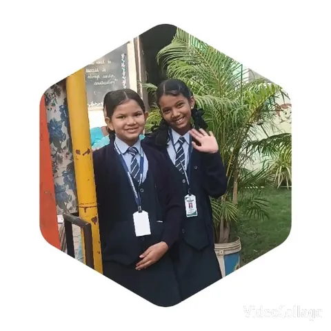 Smiling Girls in School Uniforms