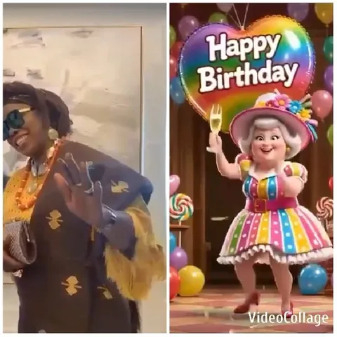 Traditional Attire and Animated Character
