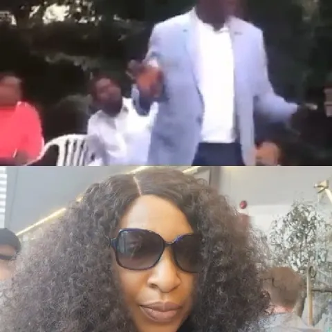 Blurred Speaker and Close-Up with Sunglasses