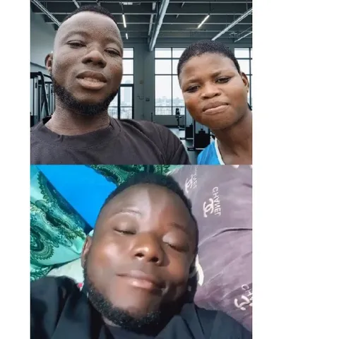 Smiling Couple Inside Gym With Windows