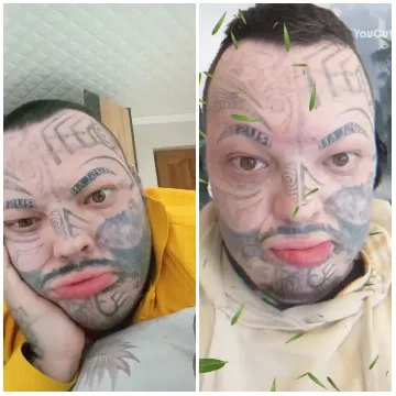 Facial Tattoos Side-by-Side