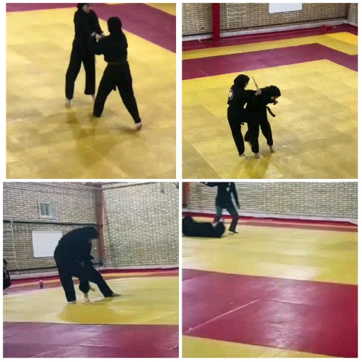 Martial Arts Practice in Gym