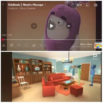 Cartoon Character and Colorful Room