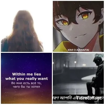 Person with Long Hair and Anime Art