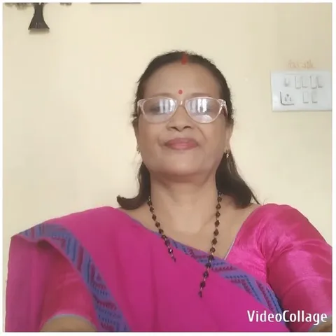Woman in Pink Saree Smiling