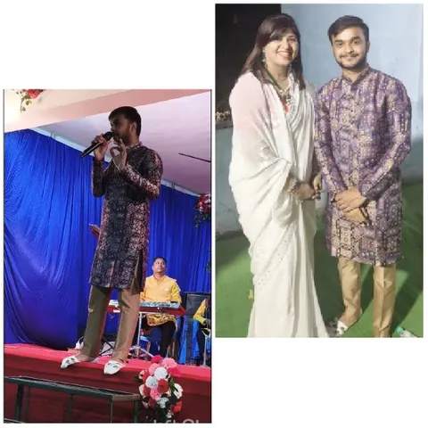 Traditional Attire on Stage and Poses