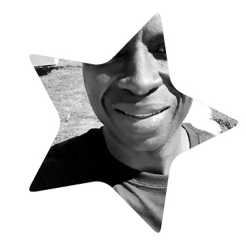 Smiling Person Framed by Star Shape