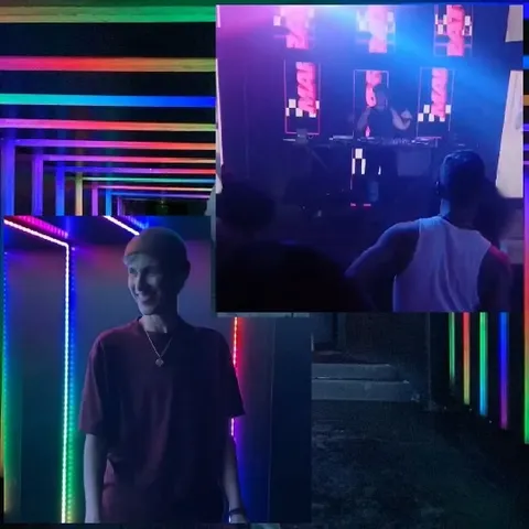 Illuminated Corridor and DJ Performance