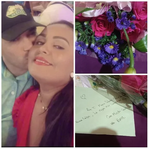 Kiss and Flowers in Focus