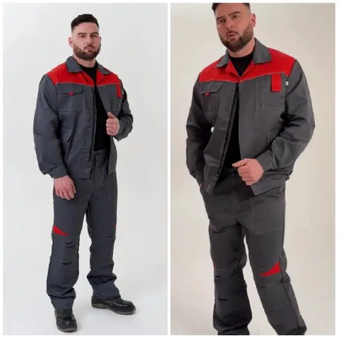 Man in Work Uniform Posing