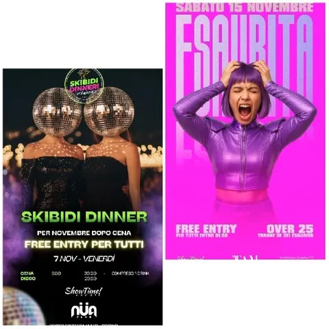 Skibidi Dinner Event Poster Display