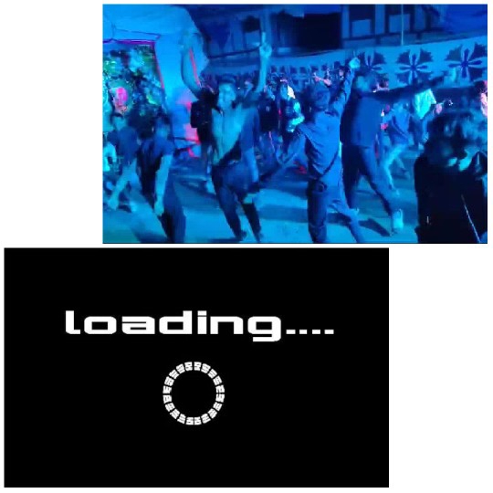 Dancing Under Blue Party Lights
