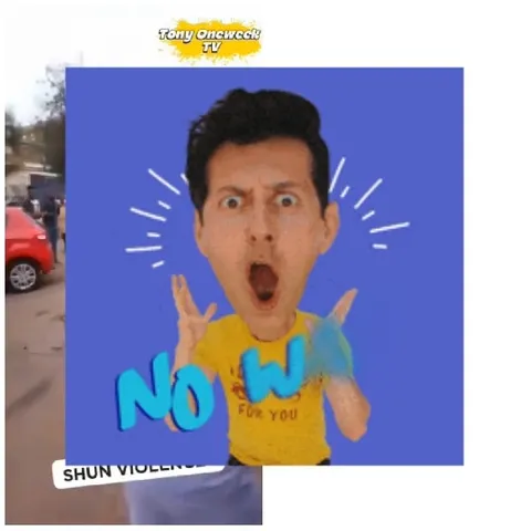 Cartoonish Shocked Figure and Car