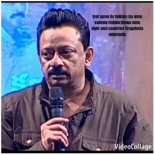 Man Speaking on Stage with Text