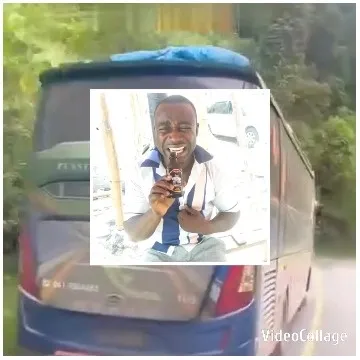 Bus Driving with Greenery Background