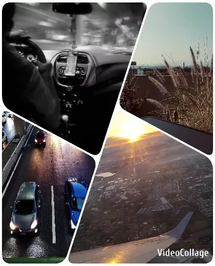 Car Backseat View with Scenic Landscape
