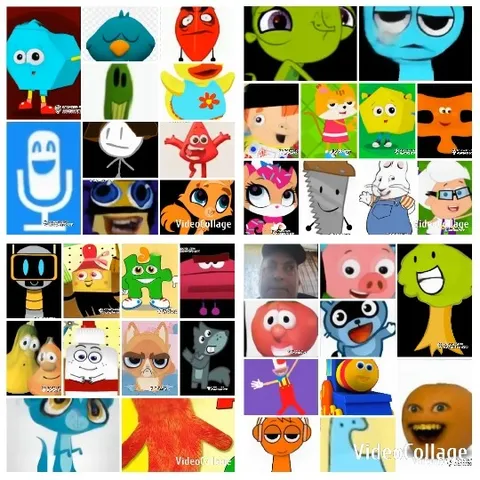 Colorful Cartoon Characters Collection