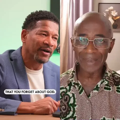 Two Men Discussing in Split-Screen