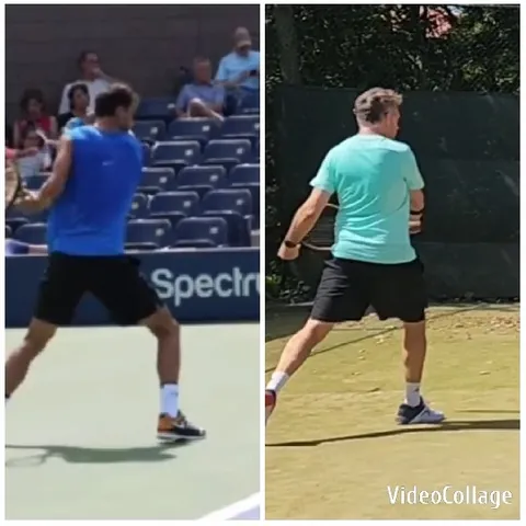 Tennis Players in Action