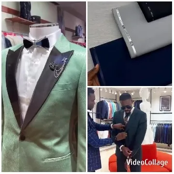 Mannequin in Green Tuxedo Display