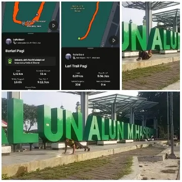 Running App and Park Sign